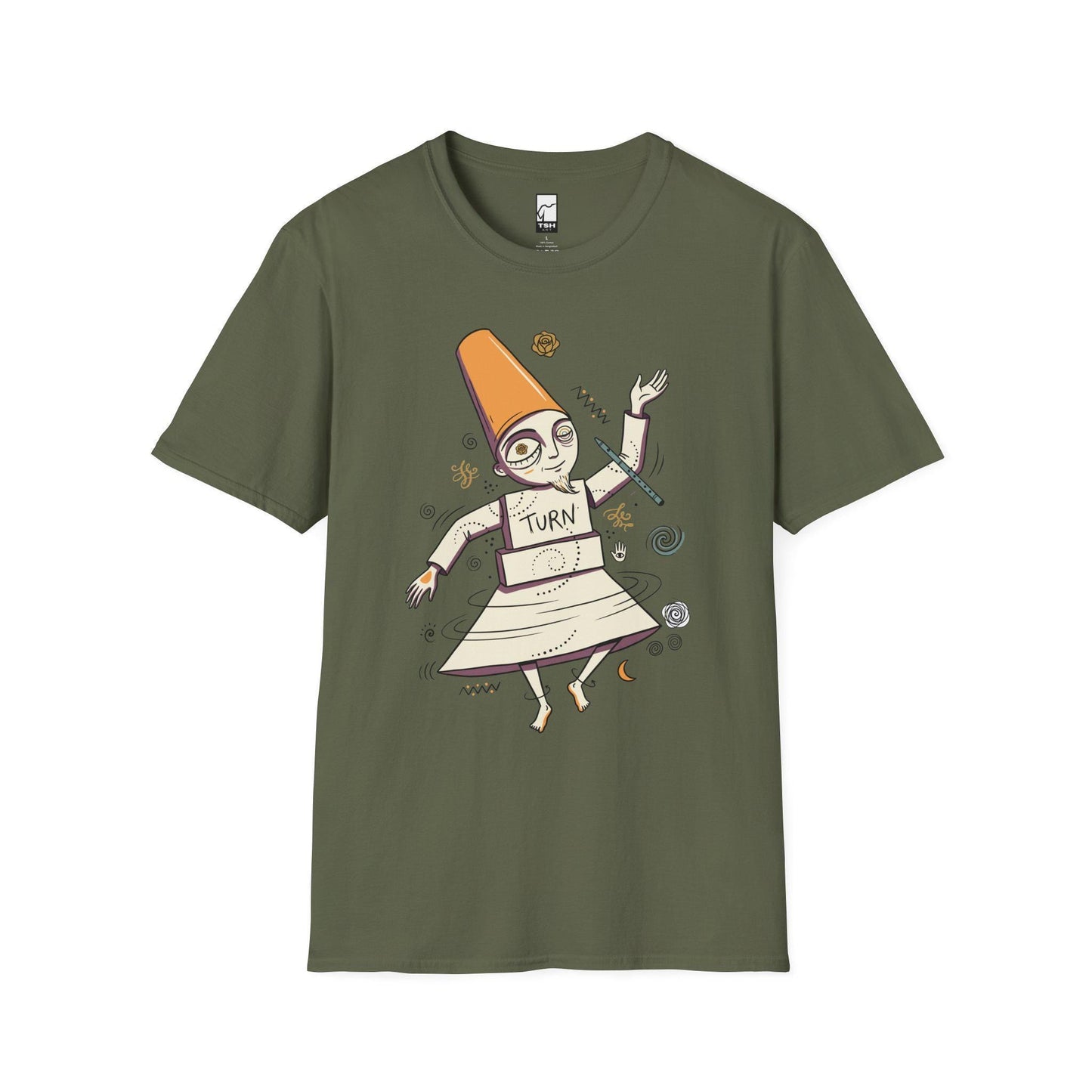 Whirling Dervish Shirt | Sufi Semazen Tee | Mevlana Rumi Graphic Tee | Turkish Culture T Shirt | Boho Spiritual Art Tee | Unisex Gift