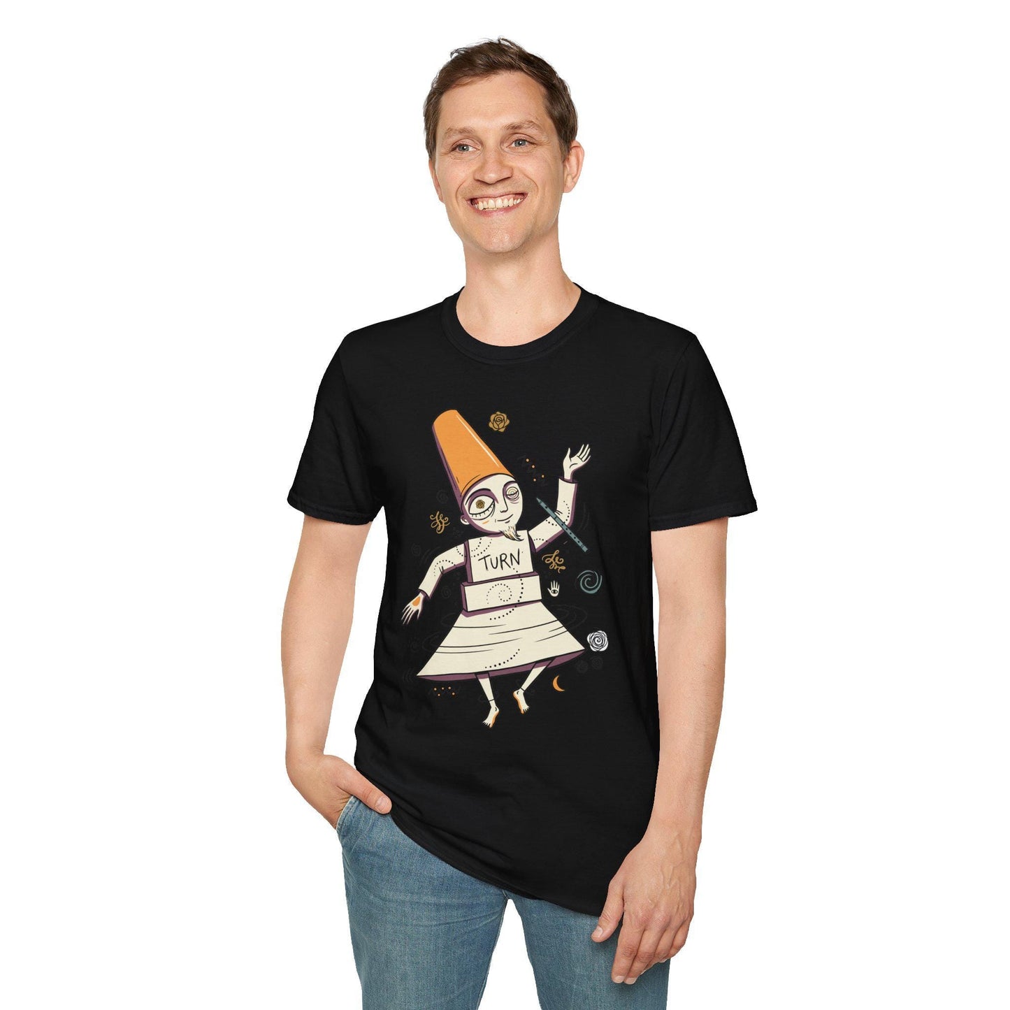 Whirling Dervish Shirt | Sufi Semazen Tee | Mevlana Rumi Graphic Tee | Turkish Culture T Shirt | Boho Spiritual Art Tee | Unisex Gift