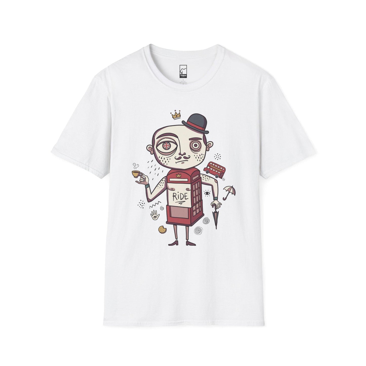 London Shirt | British Gentleman Tee | Funny UK T Shirt | Phone Box Graphic Tee | England Travel Shirt | London Lover Gift