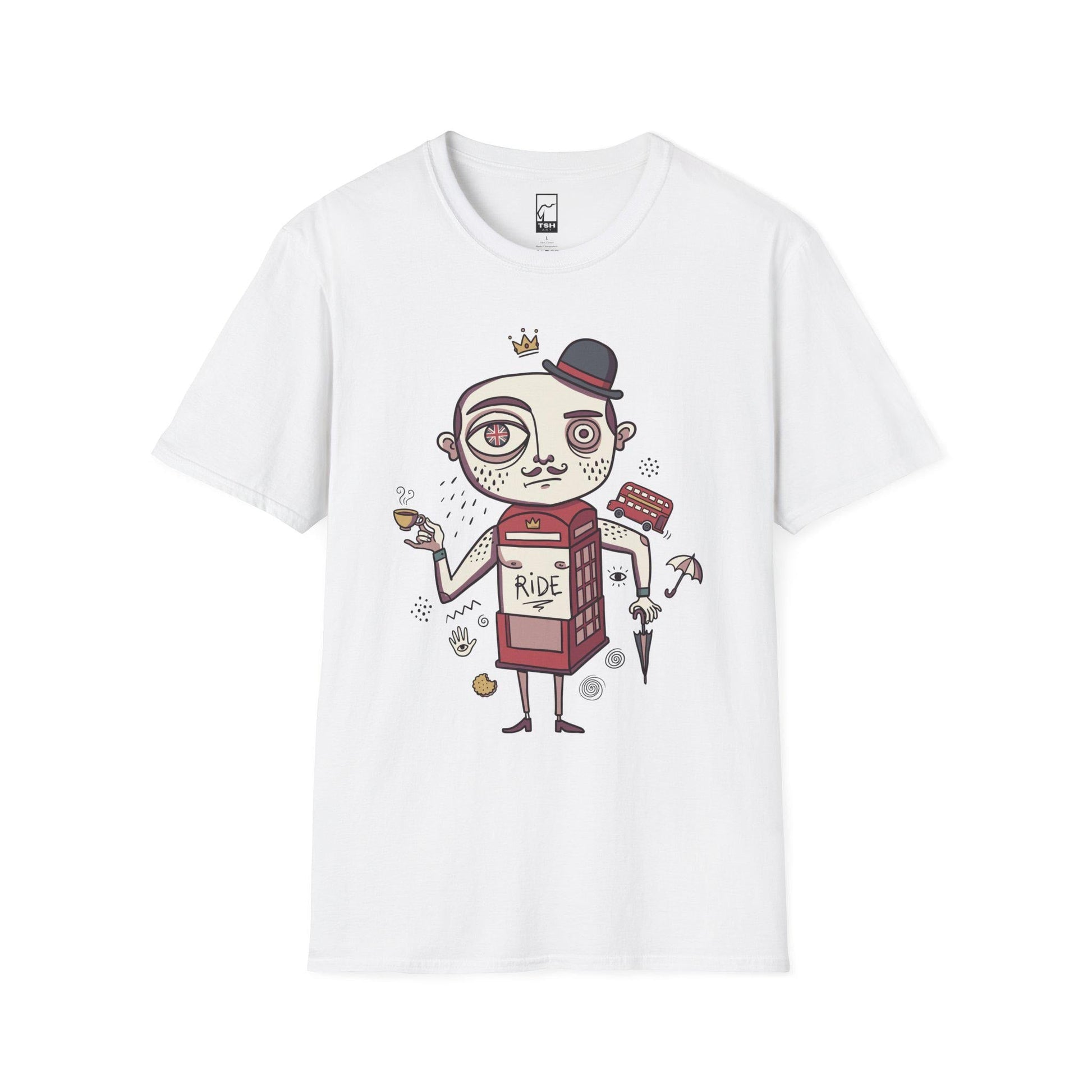 London Shirt | British Gentleman Tee | Funny UK T Shirt | Phone Box Graphic Tee | England Travel Shirt | London Lover Gift