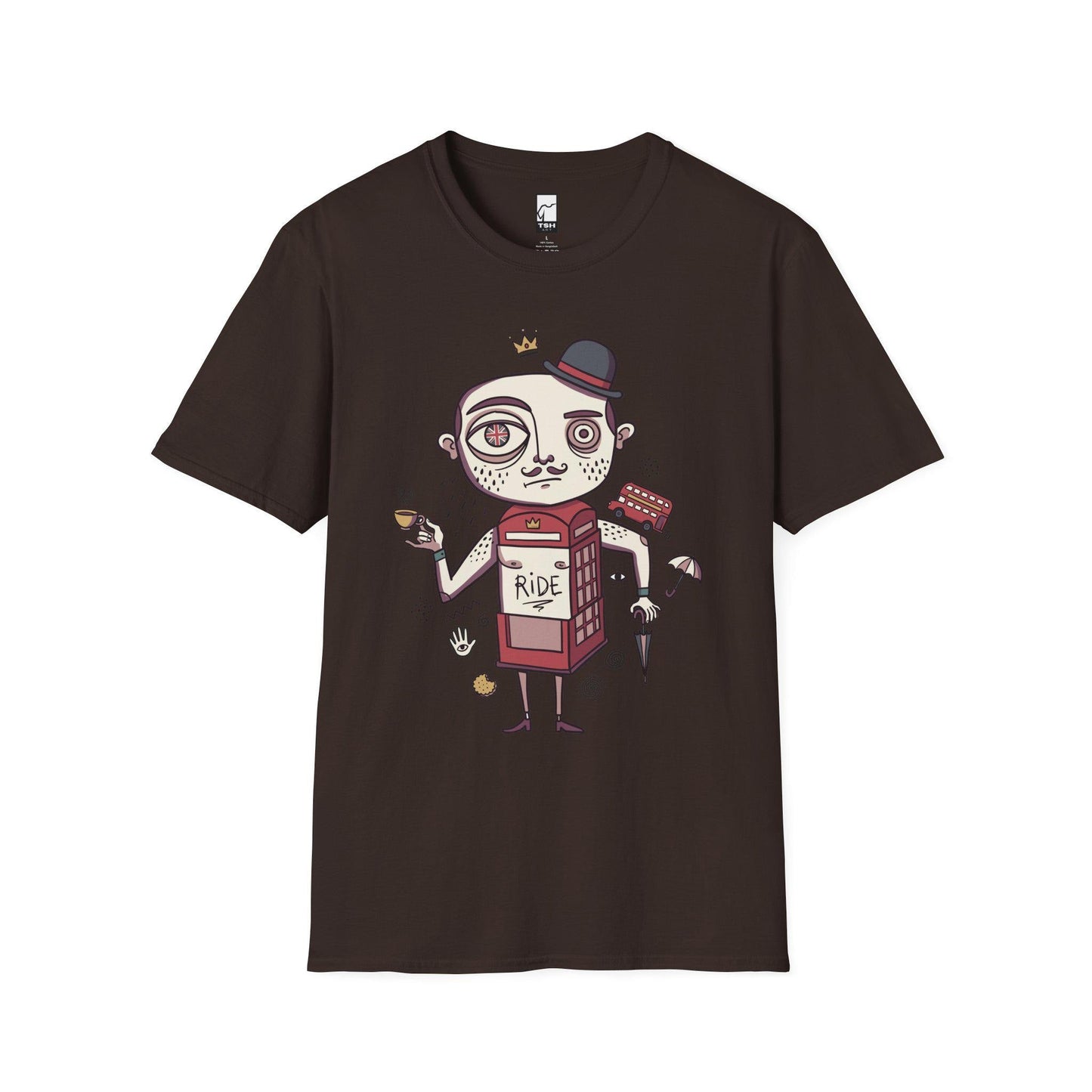 London Shirt | British Gentleman Tee | Funny UK T Shirt | Phone Box Graphic Tee | England Travel Shirt | London Lover Gift