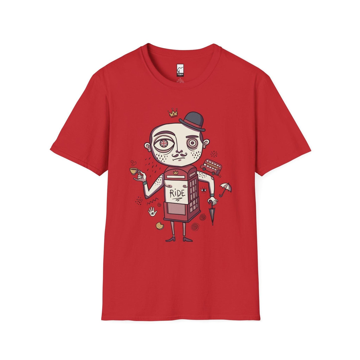 London Shirt | British Gentleman Tee | Funny UK T Shirt | Phone Box Graphic Tee | England Travel Shirt | London Lover Gift