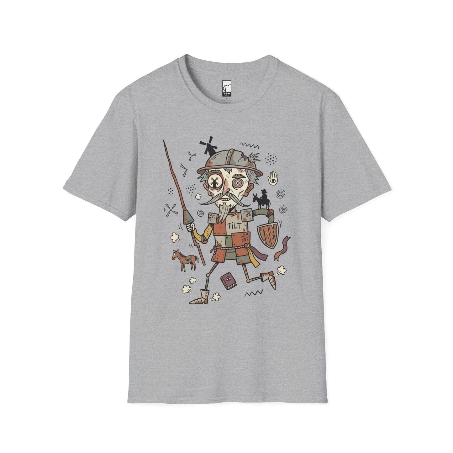 Don Quixote Shirt | Spanish Knight Tee | Funny Literary T Shirt | Windmill Graphic Tee | Spain Culture Shirt | Book Lover Gift