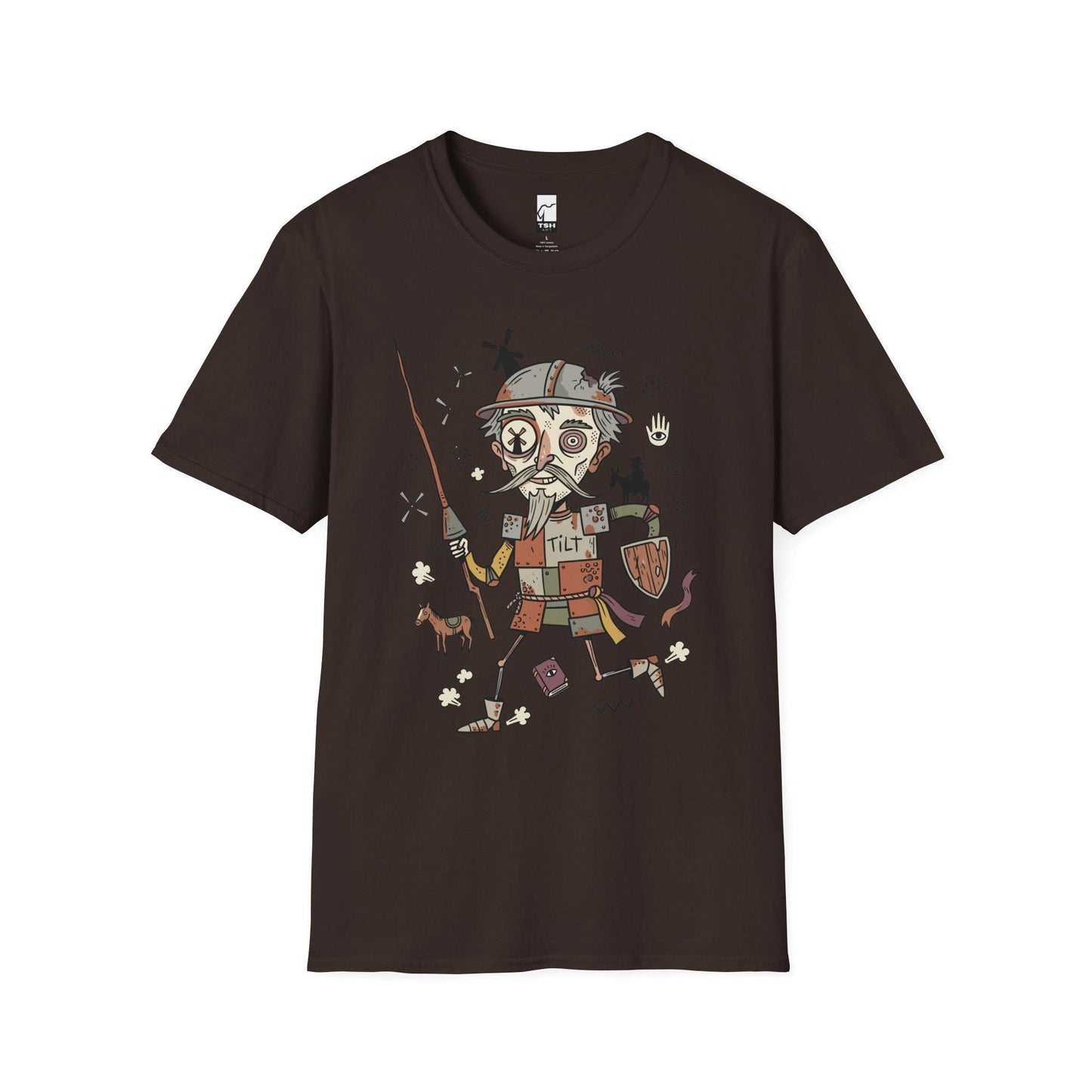 Don Quixote Shirt | Spanish Knight Tee | Funny Literary T Shirt | Windmill Graphic Tee | Spain Culture Shirt | Book Lover Gift