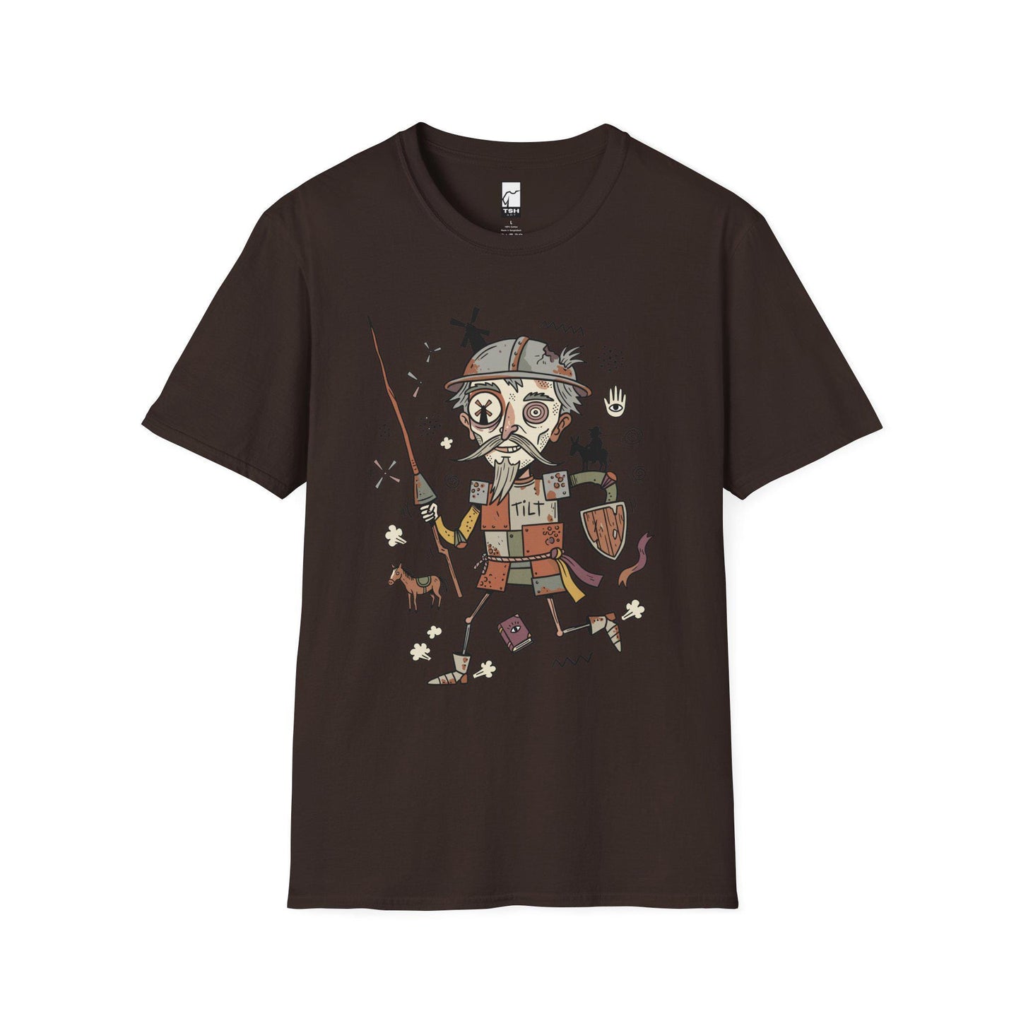 Don Quixote Shirt | Spanish Knight Tee | Funny Literary T Shirt | Windmill Graphic Tee | Spain Culture Shirt | Book Lover Gift