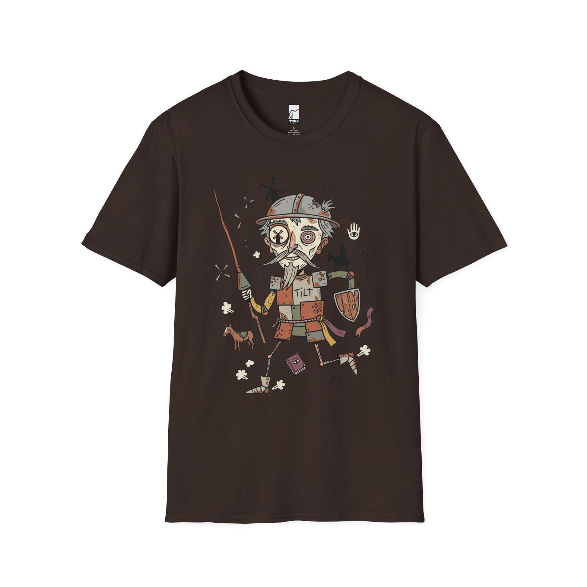 Don Quixote Shirt | Spanish Knight Tee | Funny Literary T Shirt | Windmill Graphic Tee | Spain Culture Shirt | Book Lover Gift