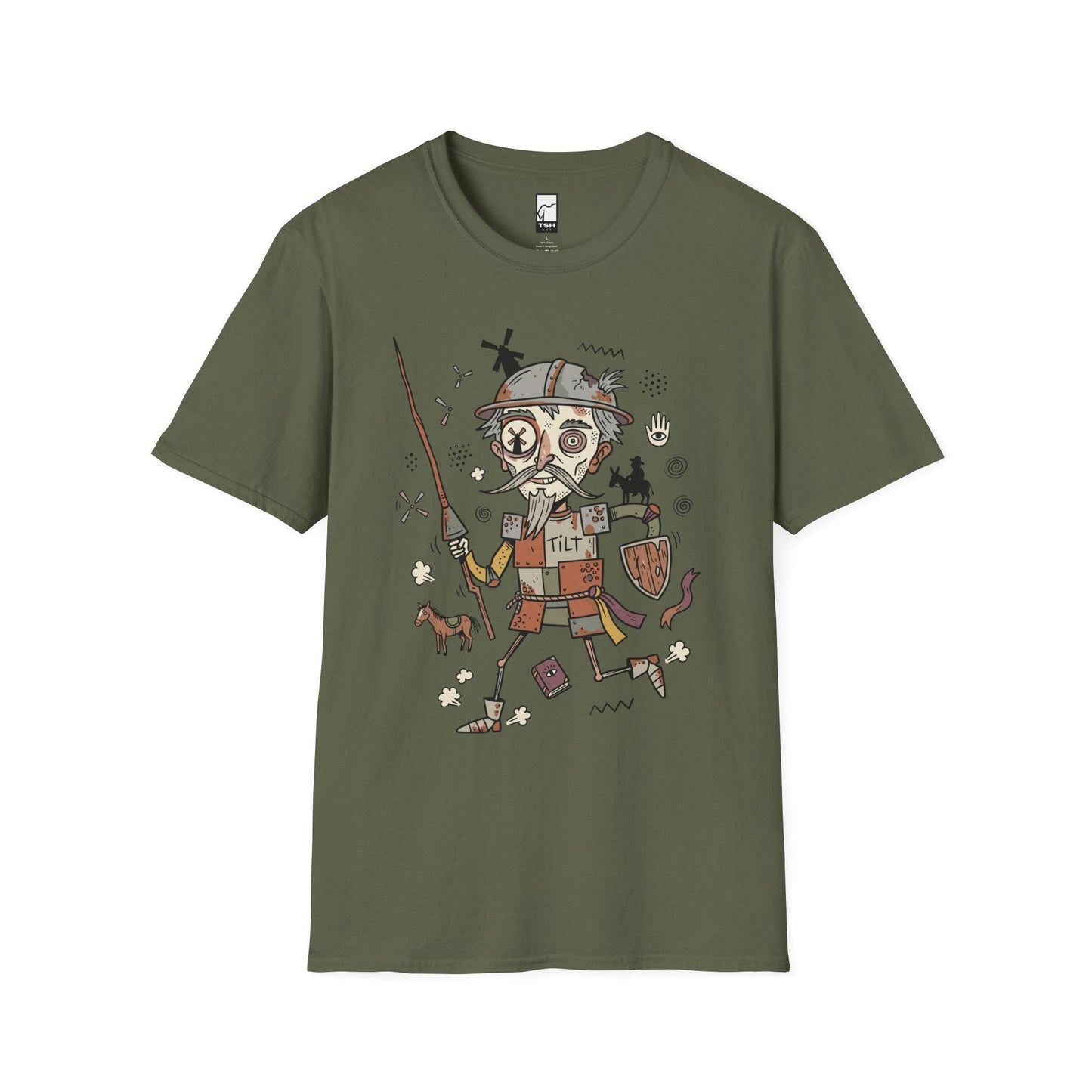 Don Quixote Shirt | Spanish Knight Tee | Funny Literary T Shirt | Windmill Graphic Tee | Spain Culture Shirt | Book Lover Gift