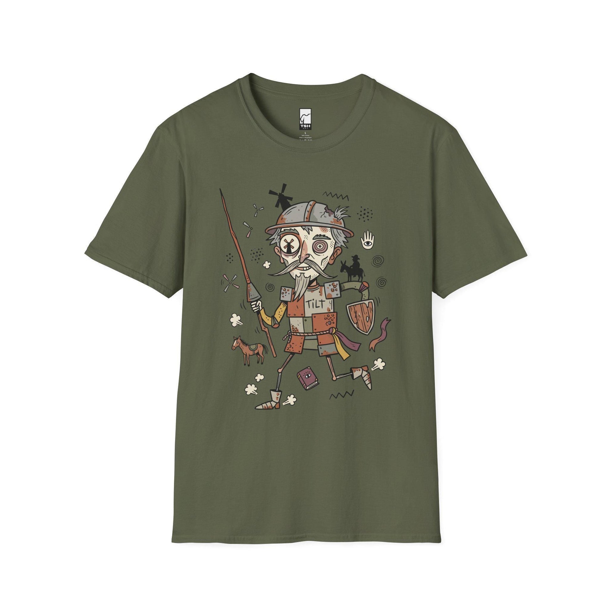 Don Quixote Shirt | Spanish Knight Tee | Funny Literary T Shirt | Windmill Graphic Tee | Spain Culture Shirt | Book Lover Gift