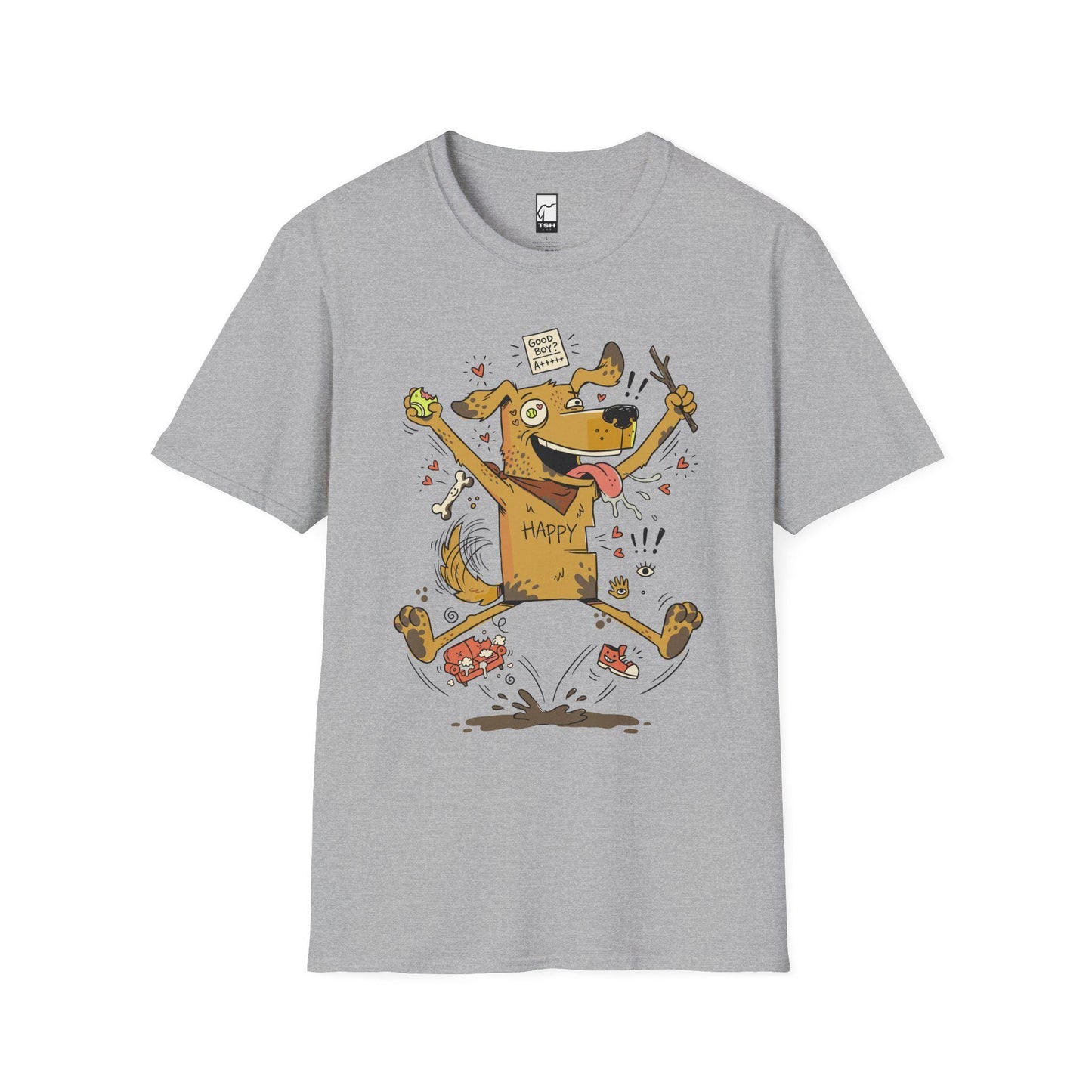 Funny Dog Mom Shirt | Good Boy Puppy Tee | Excited Zoomies Graphic Tee | Dog Dad Lover T Shirt | Cute Happy Dog Tee | Unisex Gift