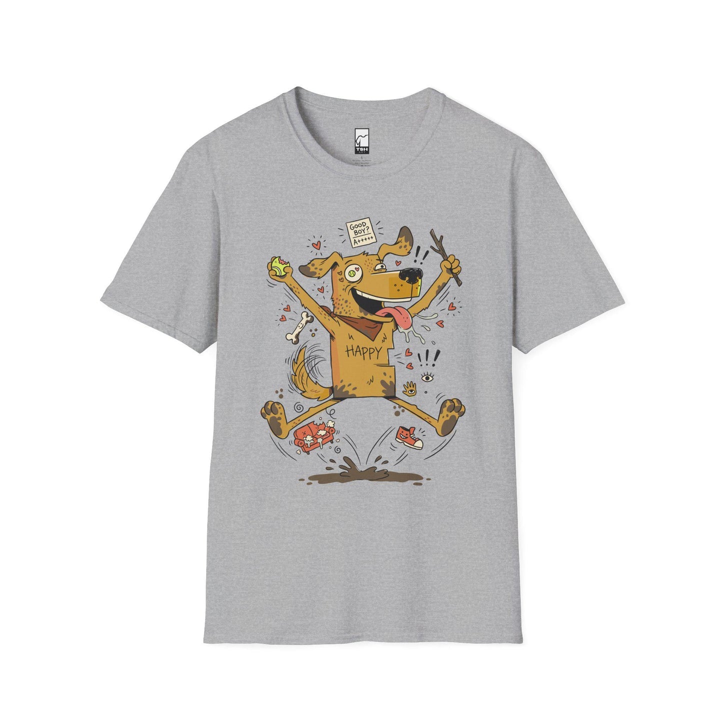 Funny Dog Mom Shirt | Good Boy Puppy Tee | Excited Zoomies Graphic Tee | Dog Dad Lover T Shirt | Cute Happy Dog Tee | Unisex Gift