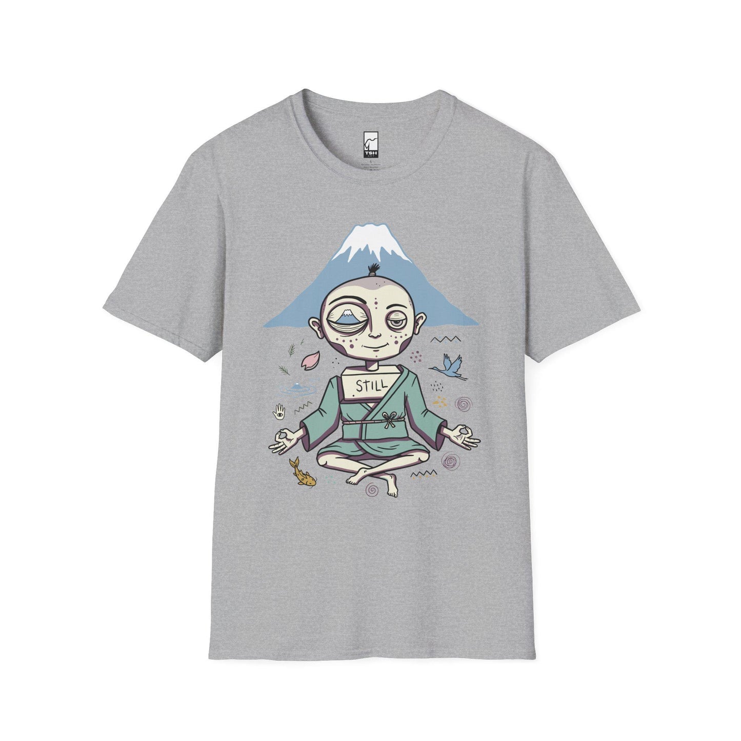 Zen Meditation Shirt | Mount Fuji Tee | Funny Japan Graphic Tee | Japanese Art T Shirt | Mindfulness Travel Tee | Unisex Gift