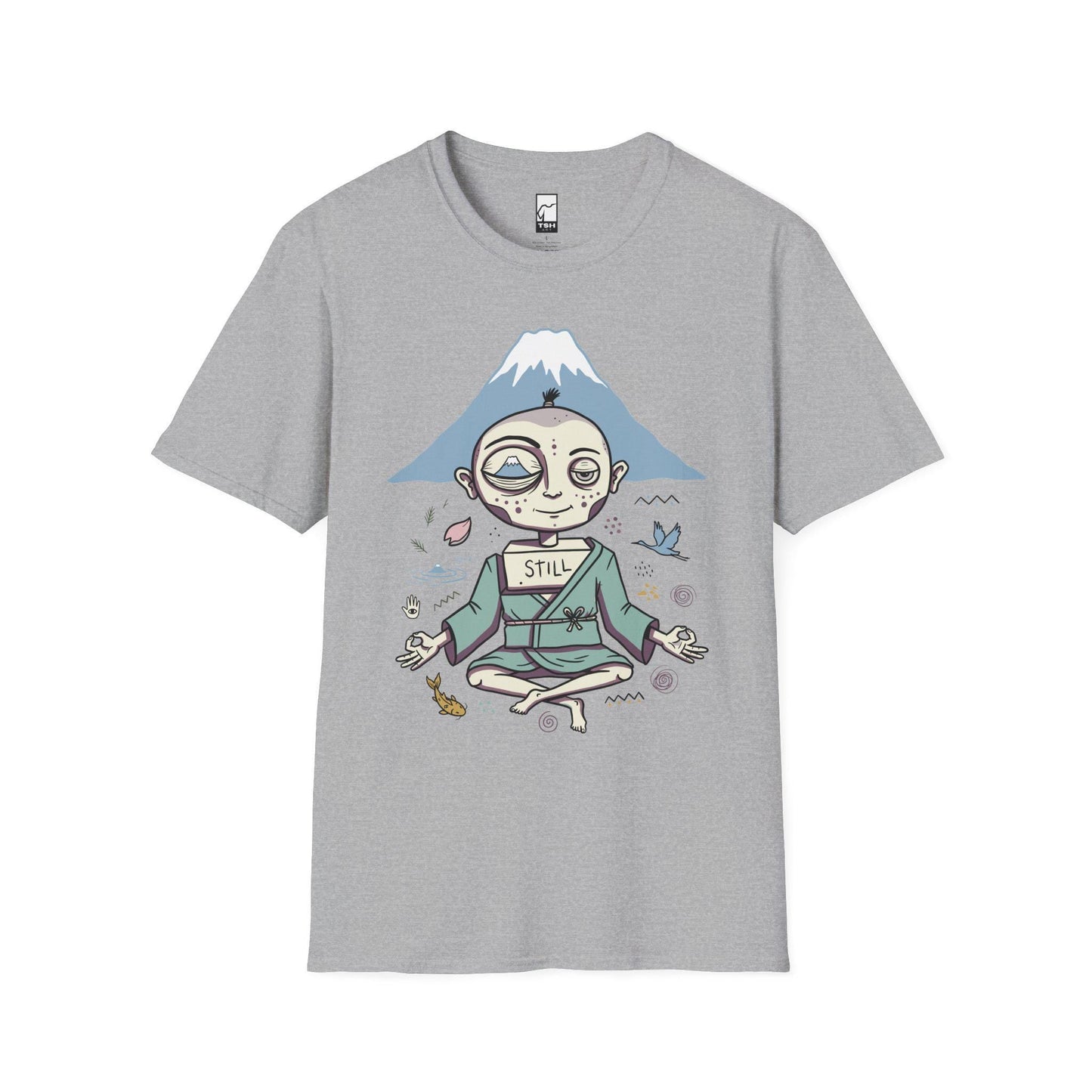 Zen Meditation Shirt | Mount Fuji Tee | Funny Japan Graphic Tee | Japanese Art T Shirt | Mindfulness Travel Tee | Unisex Gift