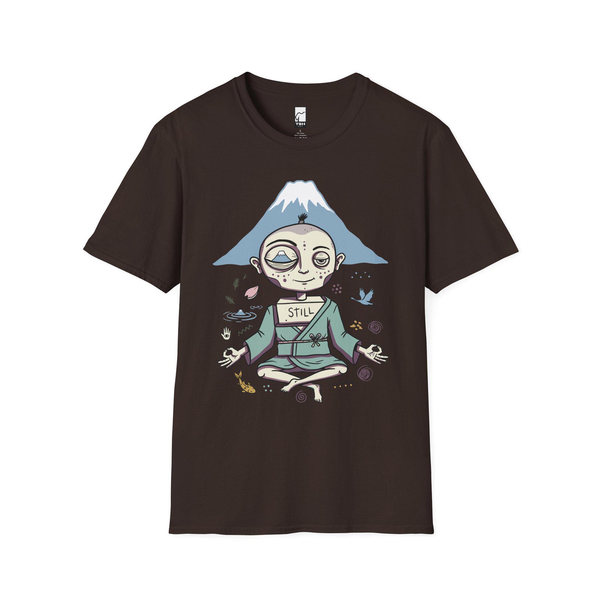 Zen Meditation Shirt | Mount Fuji Tee | Funny Japan Graphic Tee | Japanese Art T Shirt | Mindfulness Travel Tee | Unisex Gift