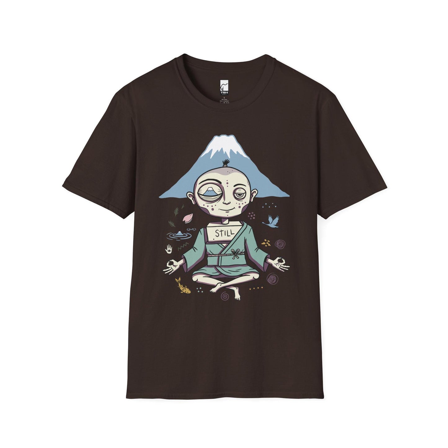 Zen Meditation Shirt | Mount Fuji Tee | Funny Japan Graphic Tee | Japanese Art T Shirt | Mindfulness Travel Tee | Unisex Gift