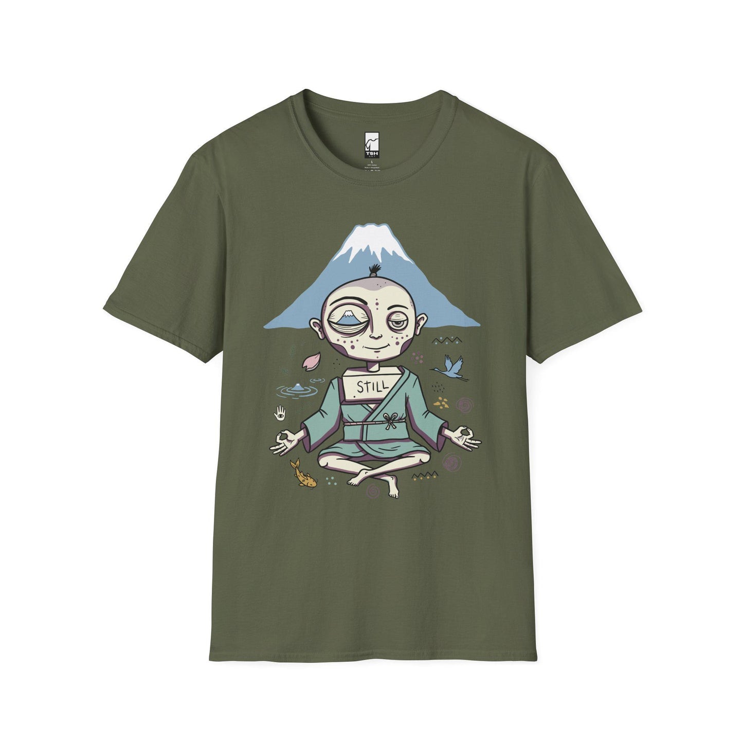 Zen Meditation Shirt | Mount Fuji Tee | Funny Japan Graphic Tee | Japanese Art T Shirt | Mindfulness Travel Tee | Unisex Gift