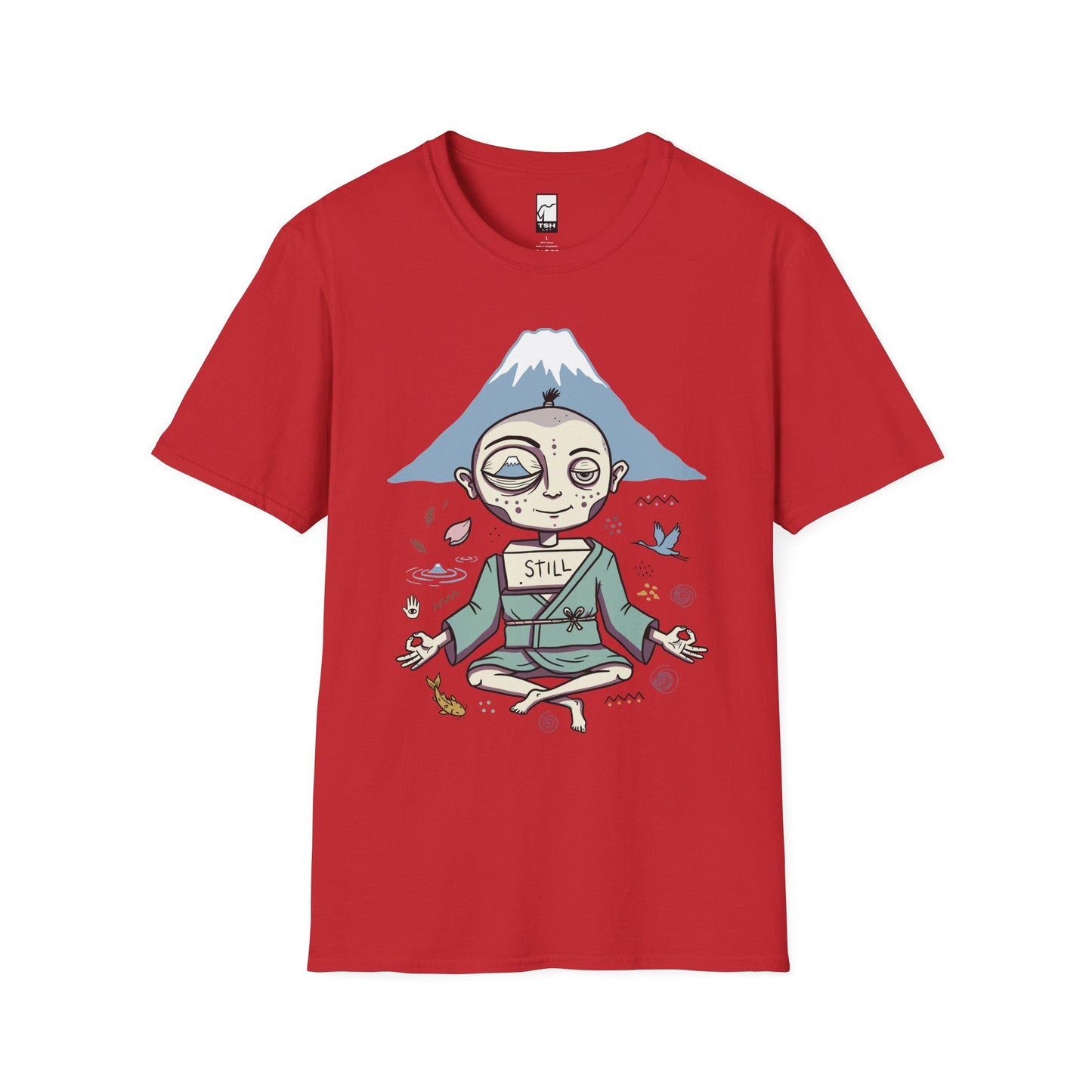 Zen Meditation Shirt | Mount Fuji Tee | Funny Japan Graphic Tee | Japanese Art T Shirt | Mindfulness Travel Tee | Unisex Gift