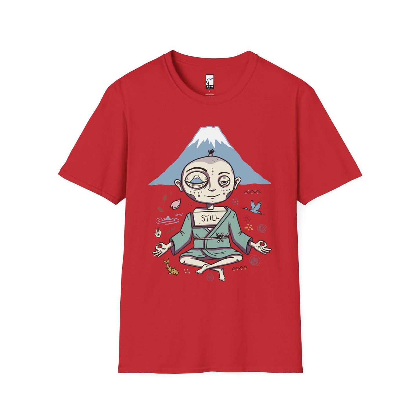 Zen Meditation Shirt | Mount Fuji Tee | Funny Japan Graphic Tee | Japanese Art T Shirt | Mindfulness Travel Tee | Unisex Gift