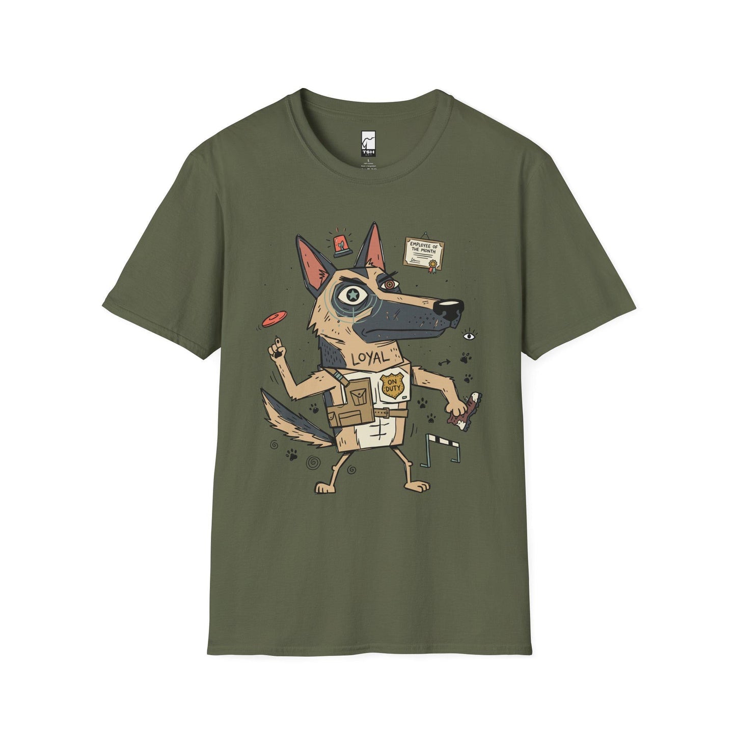 German Shepherd Tee | Funny K9 Shirt | Loyal Dog T Shirt | Police Dog Graphic Tee | Dog Dad Shirt | Dog Lover Gift