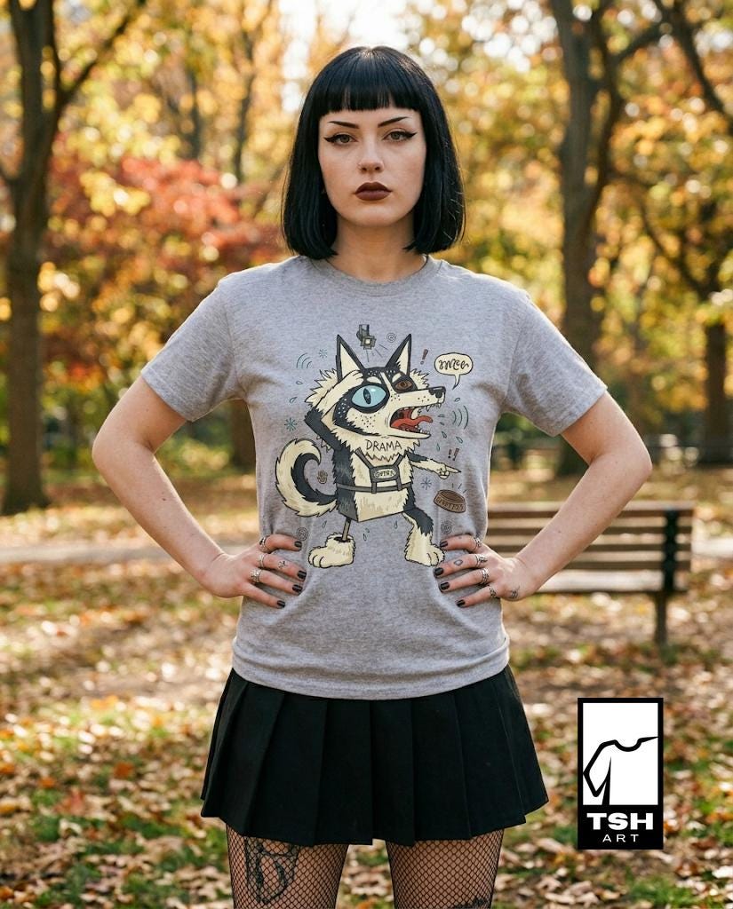 Husky Shirt | Dramatic Dog Tee | Talking Husky T Shirt | Screaming Siberian Graphic Tee | Husky Mom Shirt | Dog Lover Gift
