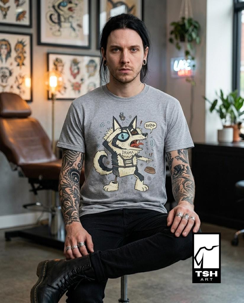 Husky Shirt | Dramatic Dog Tee | Talking Husky T Shirt | Screaming Siberian Graphic Tee | Husky Mom Shirt | Dog Lover Gift
