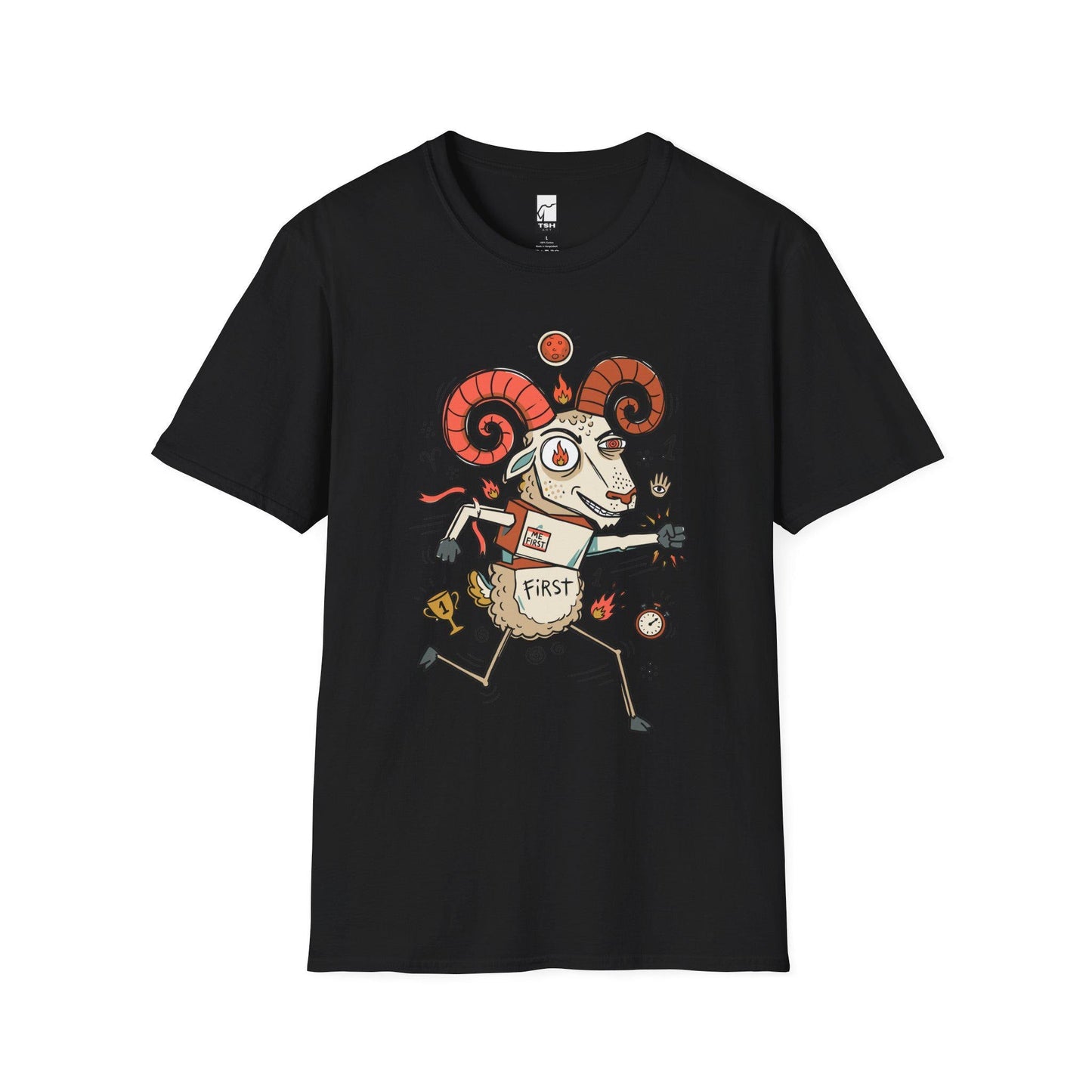 Aries Zodiac Shirt | Ram Astrology Tee | Bold Zodiac T Shirt | Star Sign Graphic Tee | Fire Sign Shirt | Zodiac Birthday Gift