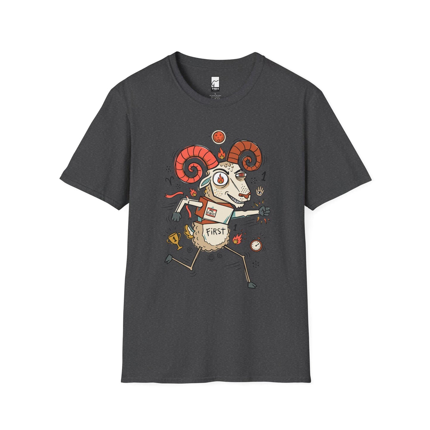 Aries Zodiac Shirt | Ram Astrology Tee | Bold Zodiac T Shirt | Star Sign Graphic Tee | Fire Sign Shirt | Zodiac Birthday Gift