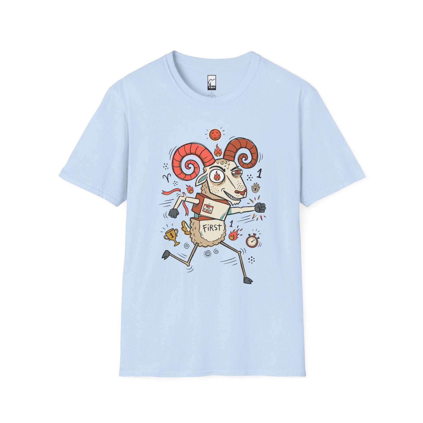 Aries Zodiac Shirt | Ram Astrology Tee | Bold Zodiac T Shirt | Star Sign Graphic Tee | Fire Sign Shirt | Zodiac Birthday Gift