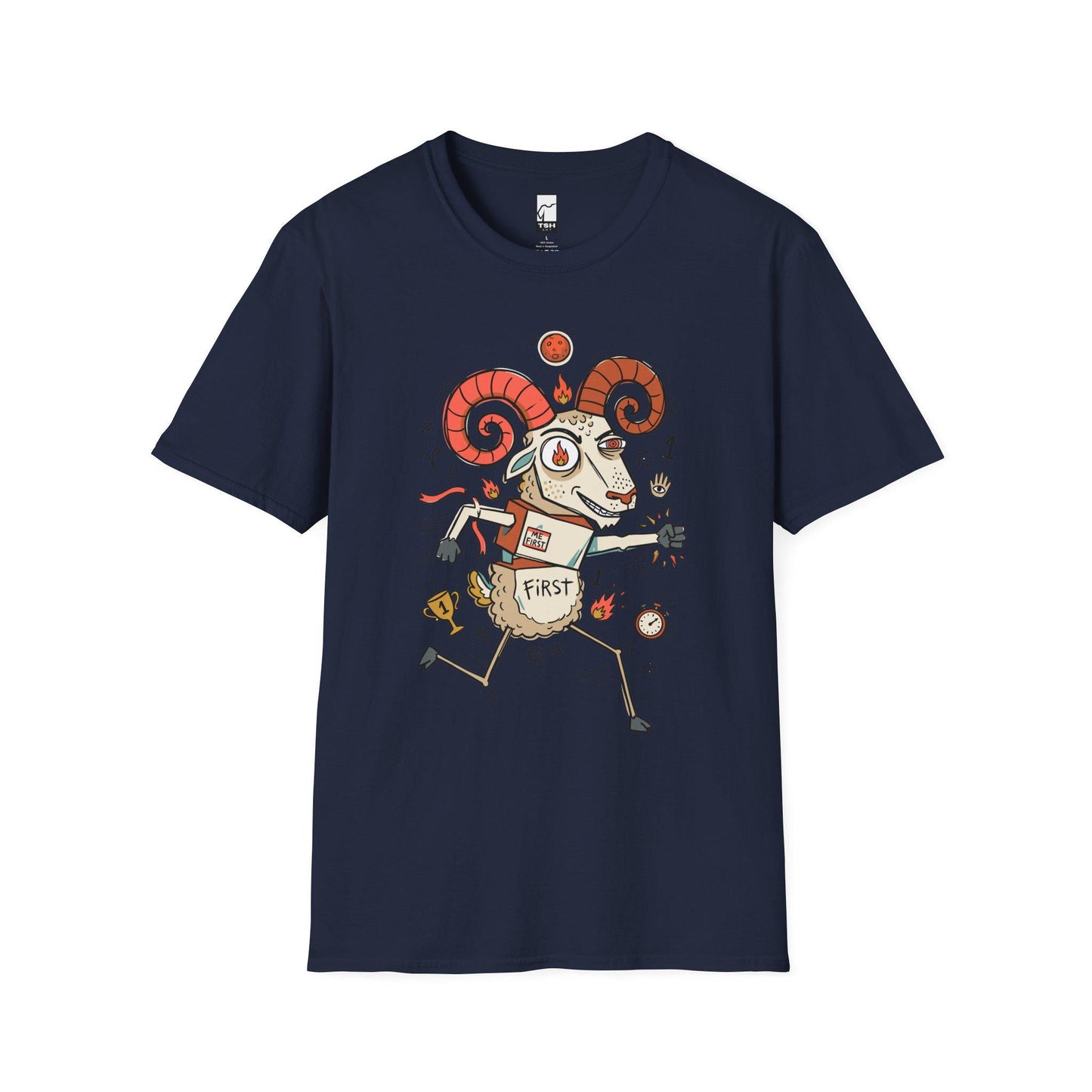 Aries Zodiac Shirt | Ram Astrology Tee | Bold Zodiac T Shirt | Star Sign Graphic Tee | Fire Sign Shirt | Zodiac Birthday Gift