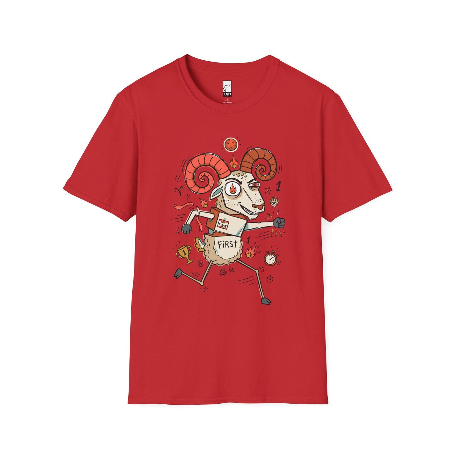 Aries Zodiac Shirt | Ram Astrology Tee | Bold Zodiac T Shirt | Star Sign Graphic Tee | Fire Sign Shirt | Zodiac Birthday Gift