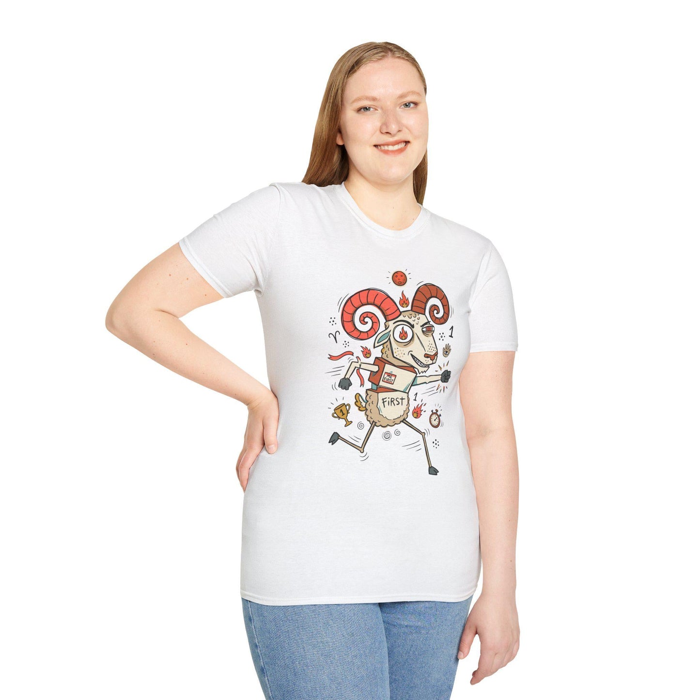 Aries Zodiac Shirt | Ram Astrology Tee | Bold Zodiac T Shirt | Star Sign Graphic Tee | Fire Sign Shirt | Zodiac Birthday Gift