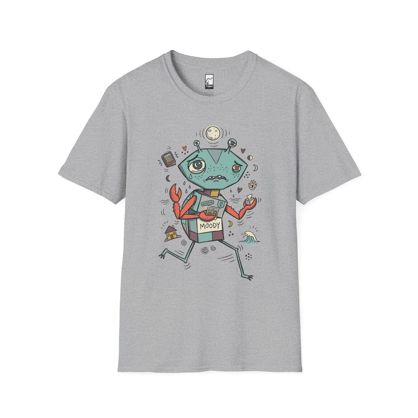 Cancer Zodiac Shirt | Crab Astrology Tee | Moody Zodiac T Shirt | Star Sign Graphic Tee | Water Sign Shirt | Zodiac Birthday Gift