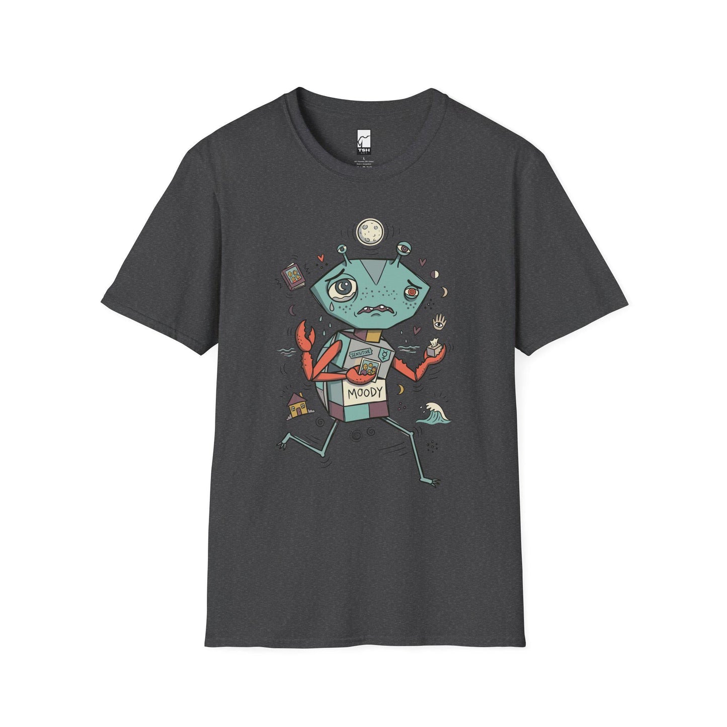 Cancer Zodiac Shirt | Crab Astrology Tee | Moody Zodiac T Shirt | Star Sign Graphic Tee | Water Sign Shirt | Zodiac Birthday Gift