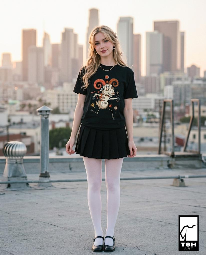 Aries Zodiac Shirt | Ram Astrology Tee | Bold Zodiac T Shirt | Star Sign Graphic Tee | Fire Sign Shirt | Zodiac Birthday Gift