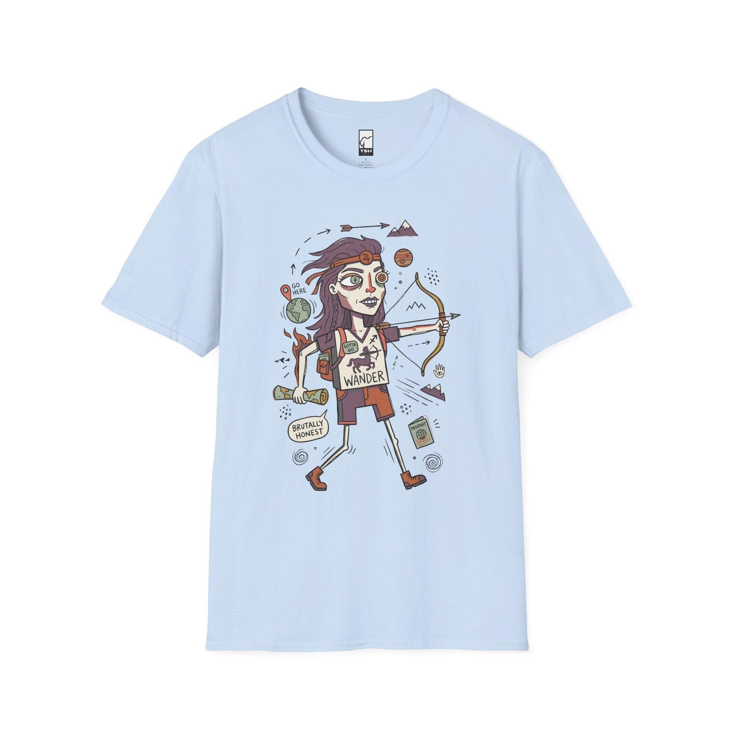 Sagittarius Zodiac Shirt | Archer Astrology Tee | Wanderlust Zodiac T Shirt | Star Sign Graphic Tee | Fire Sign Shirt | Zodiac Birthday Gift