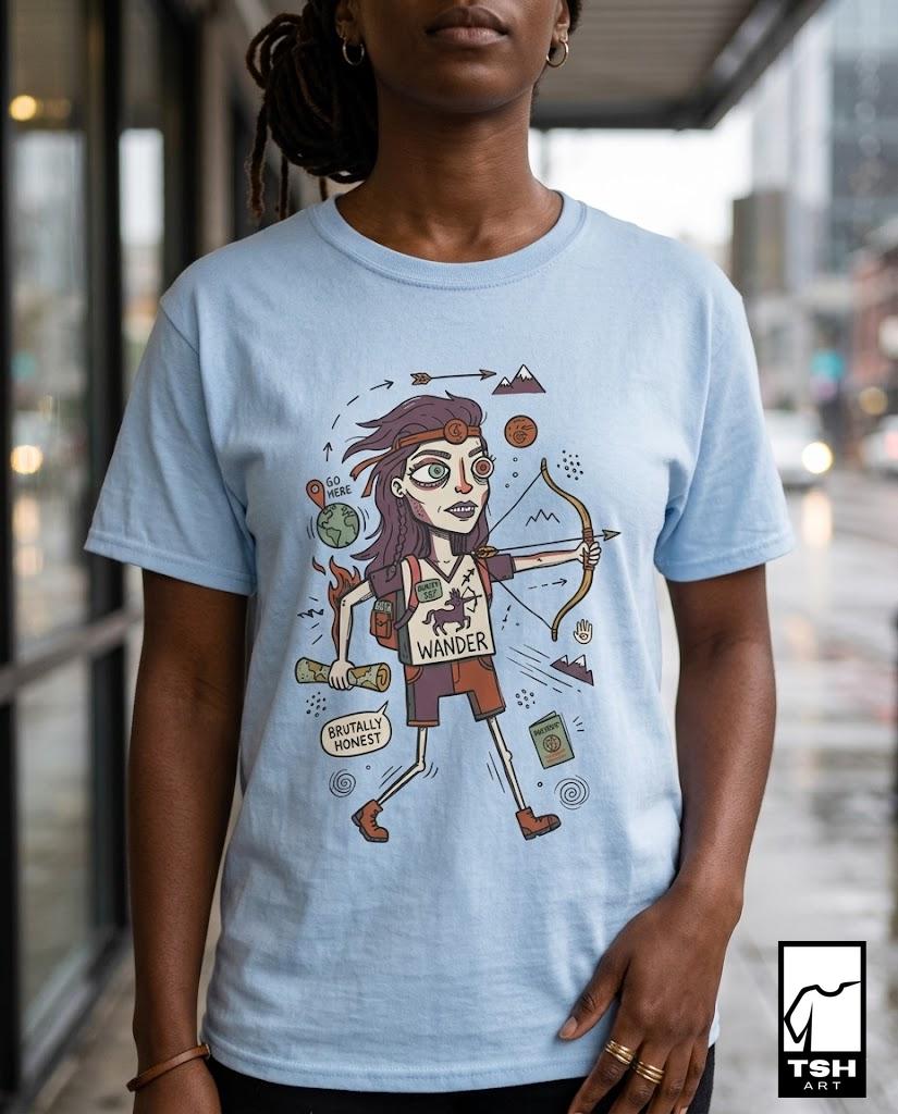 Sagittarius Zodiac Shirt | Archer Astrology Tee | Wanderlust Zodiac T Shirt | Star Sign Graphic Tee | Fire Sign Shirt | Zodiac Birthday Gift