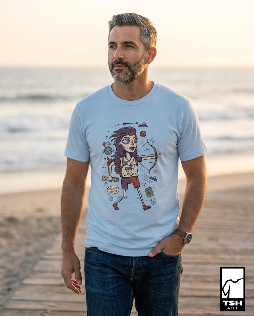 Sagittarius Zodiac Shirt | Archer Astrology Tee | Wanderlust Zodiac T Shirt | Star Sign Graphic Tee | Fire Sign Shirt | Zodiac Birthday Gift