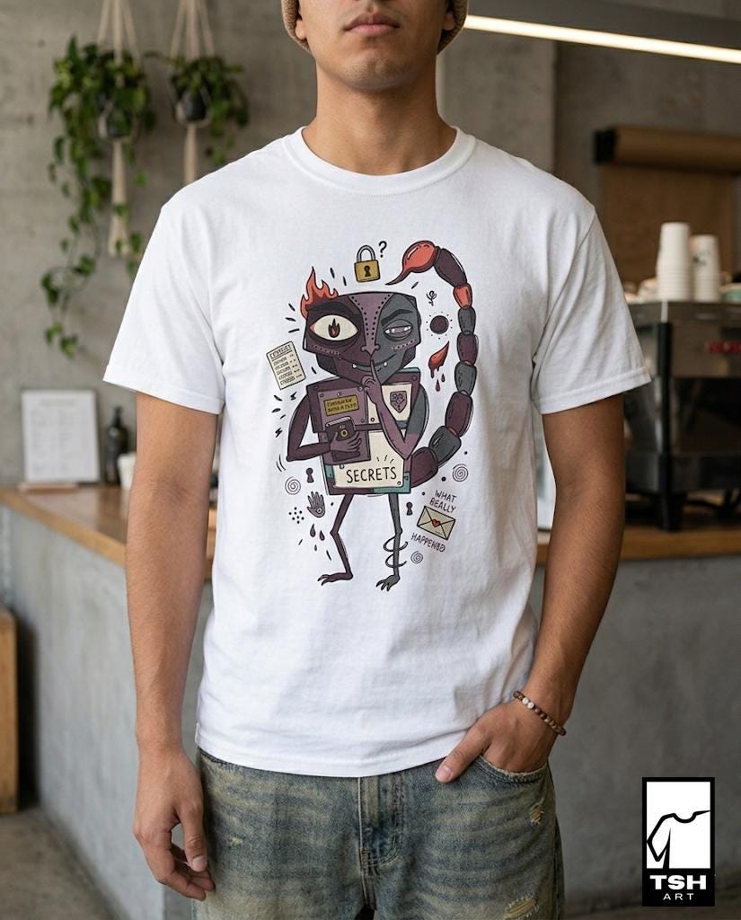 Scorpio Zodiac Shirt | Scorpion Astrology Tee | Secretive Zodiac T Shirt | Star Sign Graphic Tee | Water Sign Shirt | Zodiac Birthday Gift
