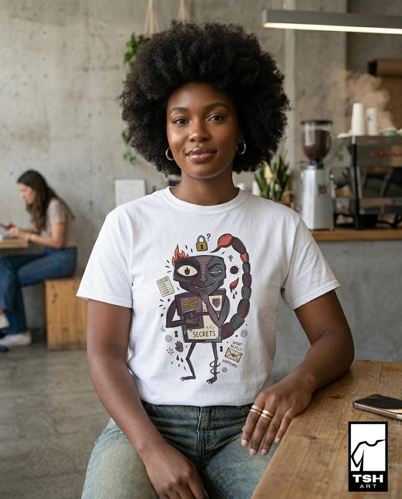 Scorpio Zodiac Shirt | Scorpion Astrology Tee | Secretive Zodiac T Shirt | Star Sign Graphic Tee | Water Sign Shirt | Zodiac Birthday Gift
