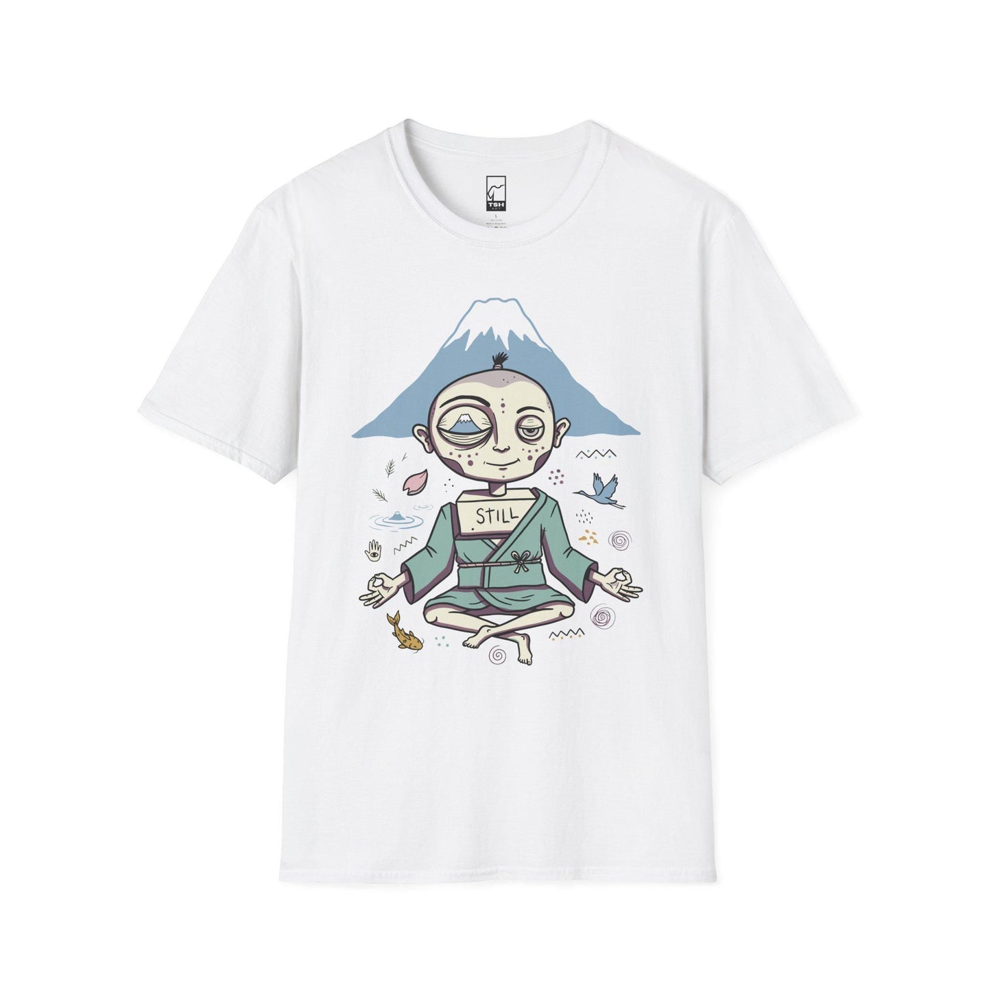 Zen Meditation Shirt | Mount Fuji Tee | Funny Japan Graphic Tee | Japanese Art T Shirt | Mindfulness Travel Tee | Unisex Gift
