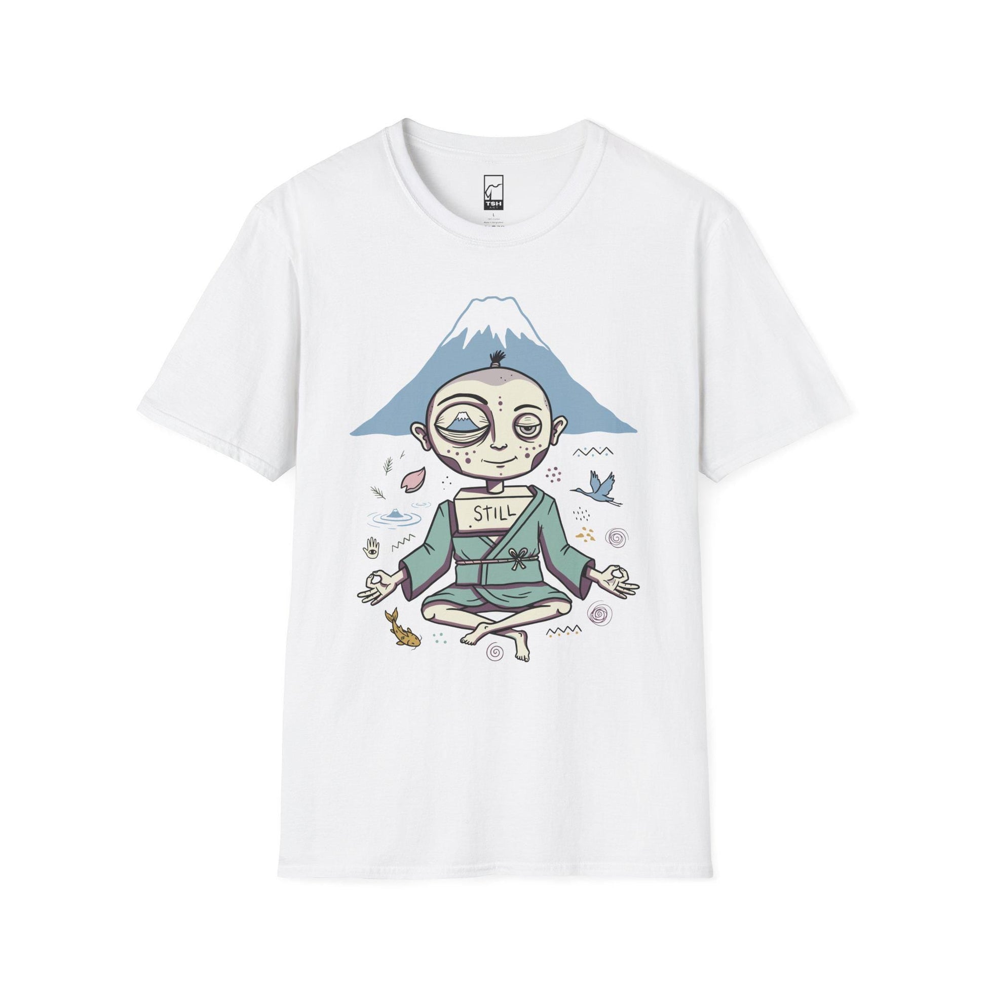 Zen Meditation Shirt | Mount Fuji Tee | Funny Japan Graphic Tee | Japanese Art T Shirt | Mindfulness Travel Tee | Unisex Gift