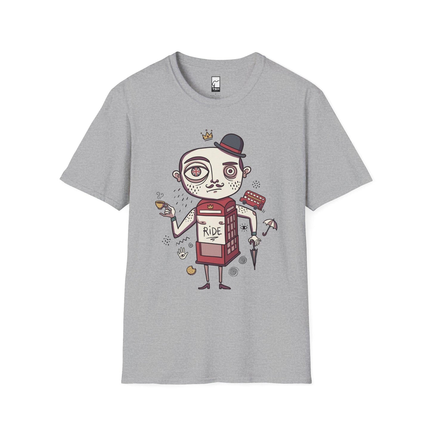 London Shirt | British Gentleman Tee | Funny UK T Shirt | Phone Box Graphic Tee | England Travel Shirt | London Lover Gift