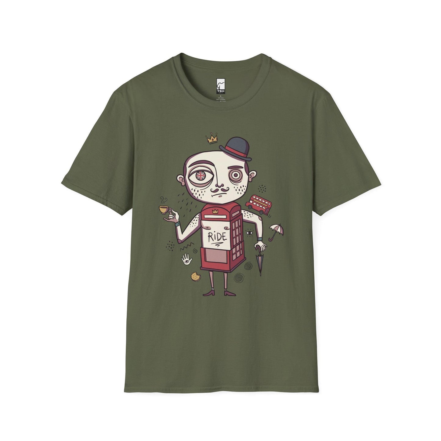 London Shirt | British Gentleman Tee | Funny UK T Shirt | Phone Box Graphic Tee | England Travel Shirt | London Lover Gift