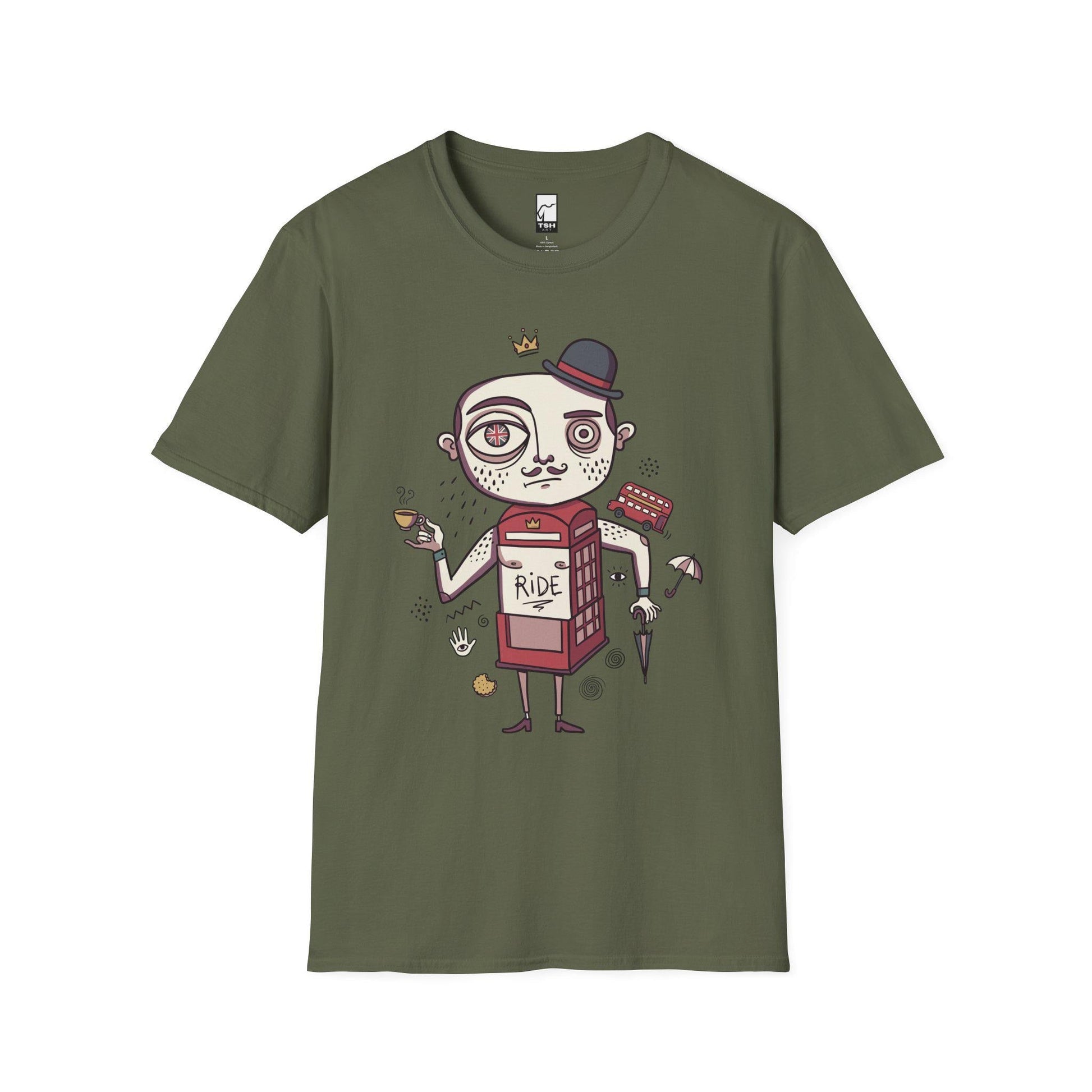 London Shirt | British Gentleman Tee | Funny UK T Shirt | Phone Box Graphic Tee | England Travel Shirt | London Lover Gift
