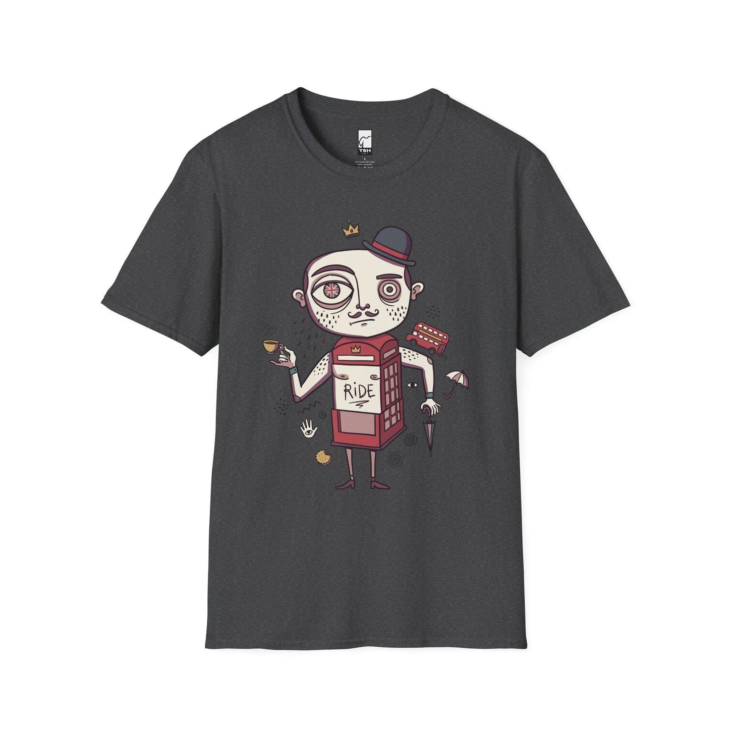 London Shirt | British Gentleman Tee | Funny UK T Shirt | Phone Box Graphic Tee | England Travel Shirt | London Lover Gift