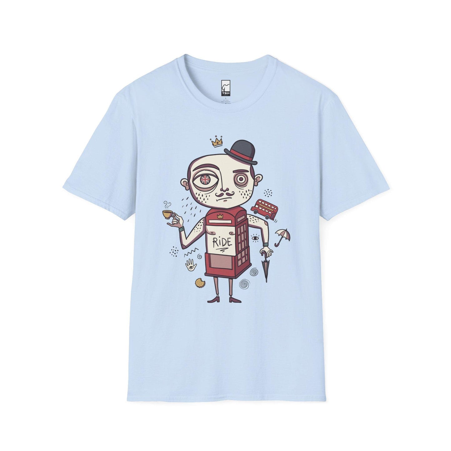 London Shirt | British Gentleman Tee | Funny UK T Shirt | Phone Box Graphic Tee | England Travel Shirt | London Lover Gift
