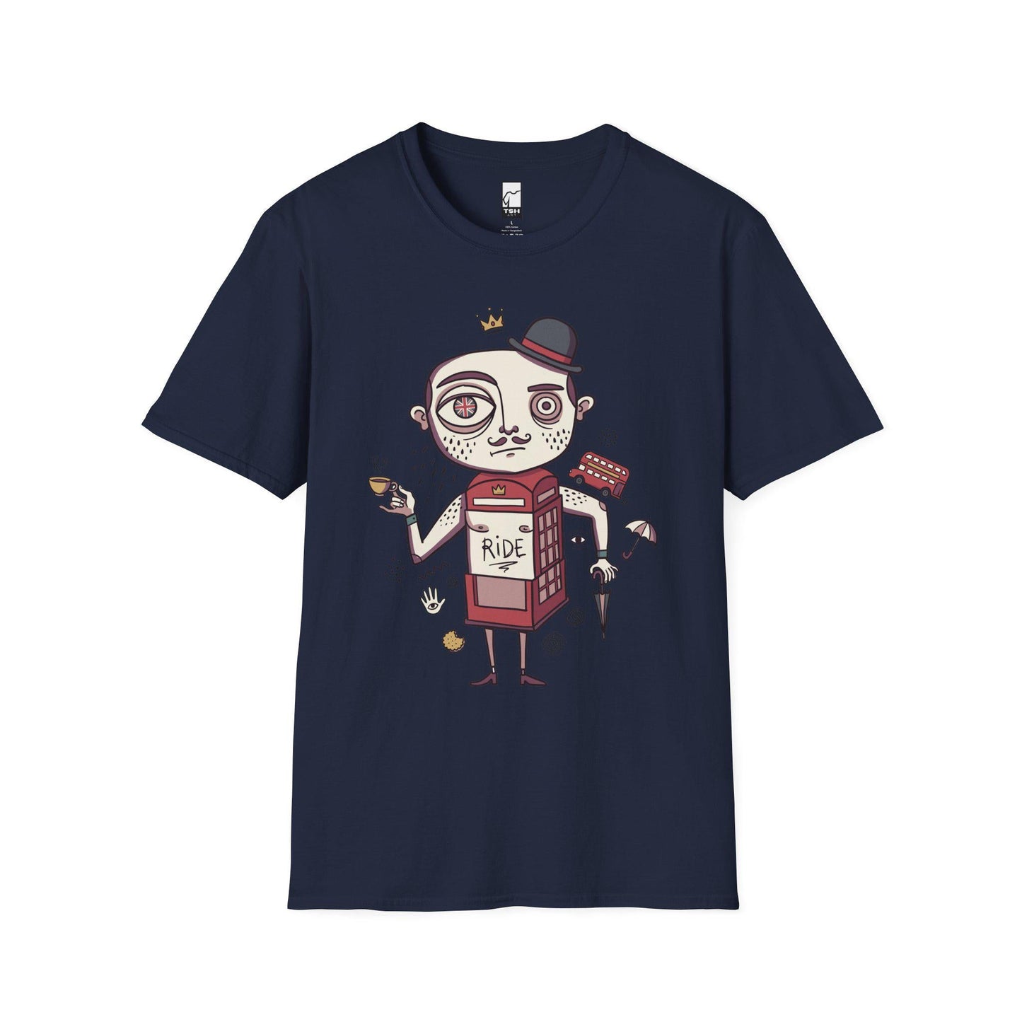 London Shirt | British Gentleman Tee | Funny UK T Shirt | Phone Box Graphic Tee | England Travel Shirt | London Lover Gift