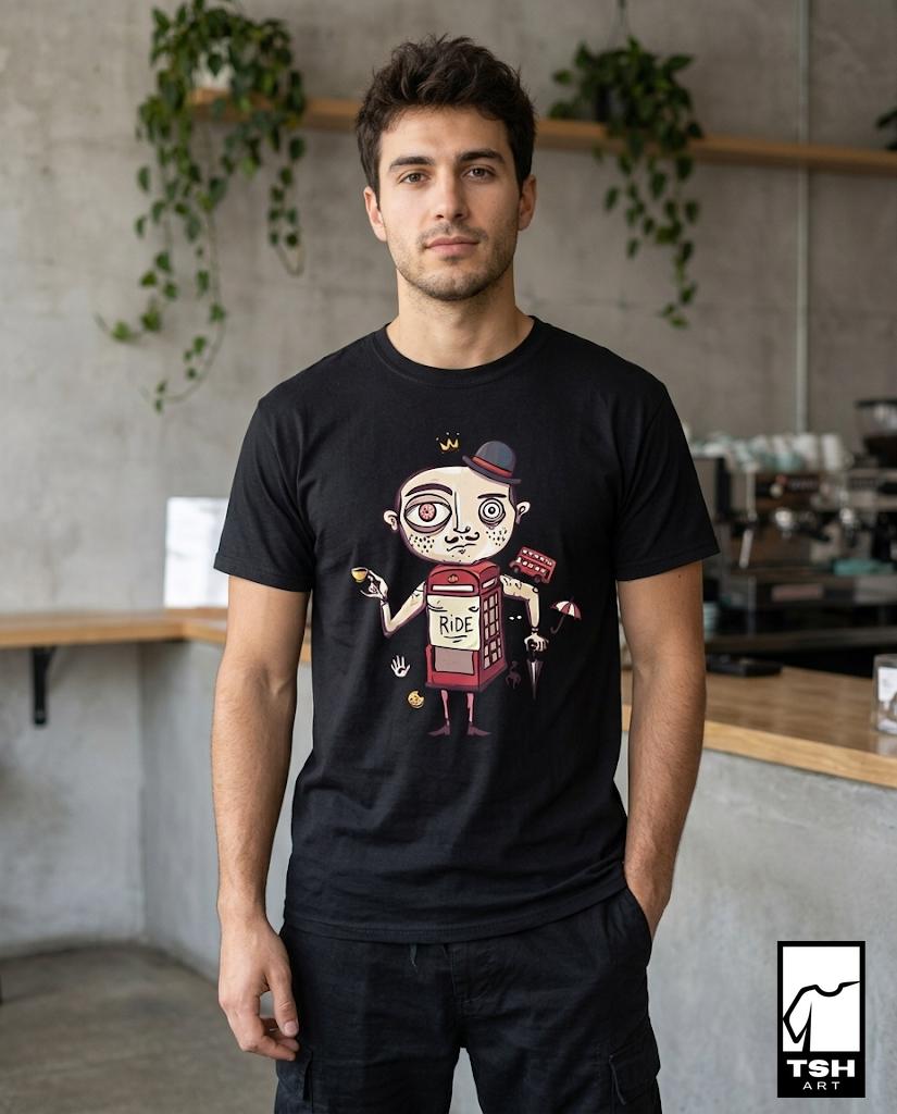 London Shirt | British Gentleman Tee | Funny UK T Shirt | Phone Box Graphic Tee | England Travel Shirt | London Lover Gift