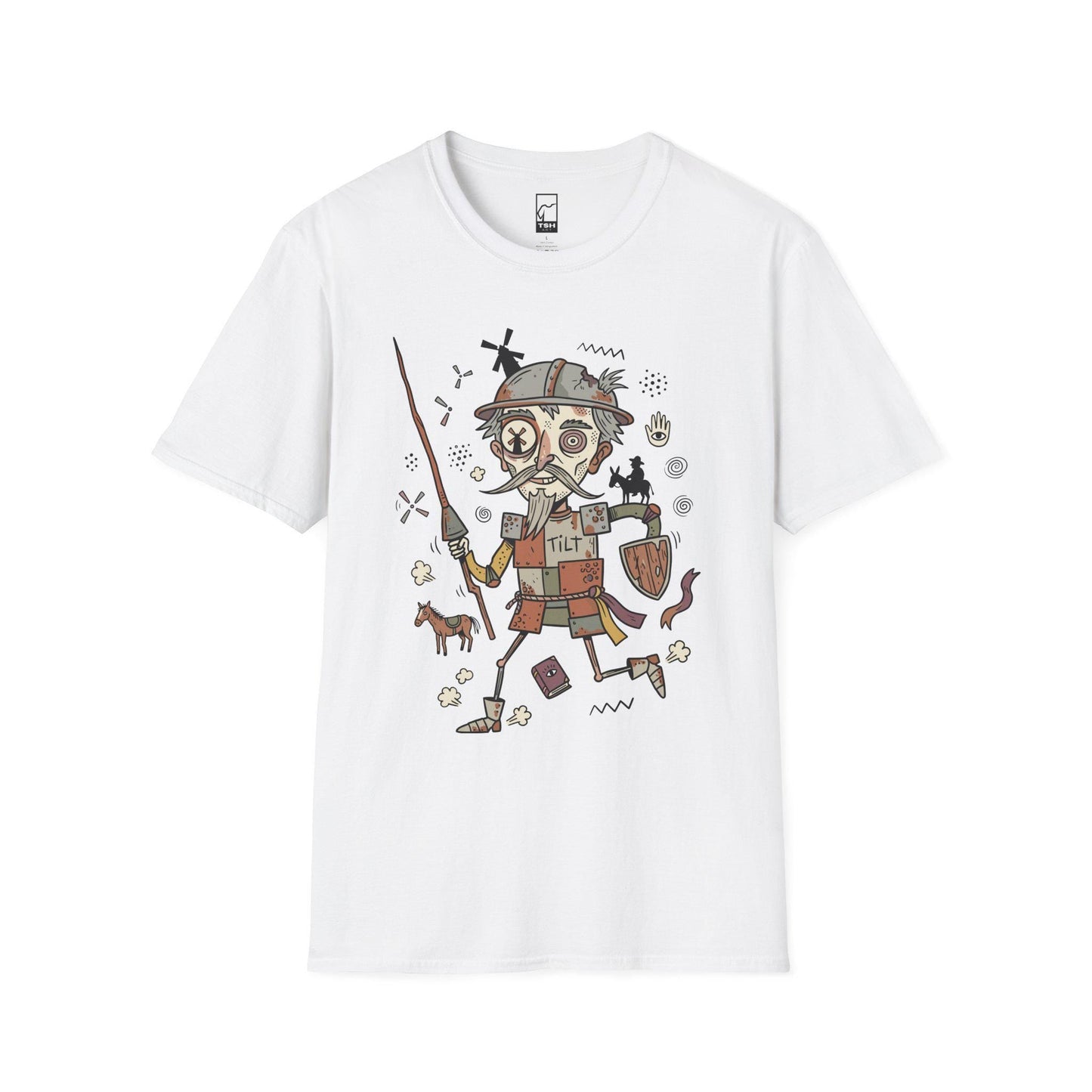 Don Quixote Shirt | Spanish Knight Tee | Funny Literary T Shirt | Windmill Graphic Tee | Spain Culture Shirt | Book Lover Gift