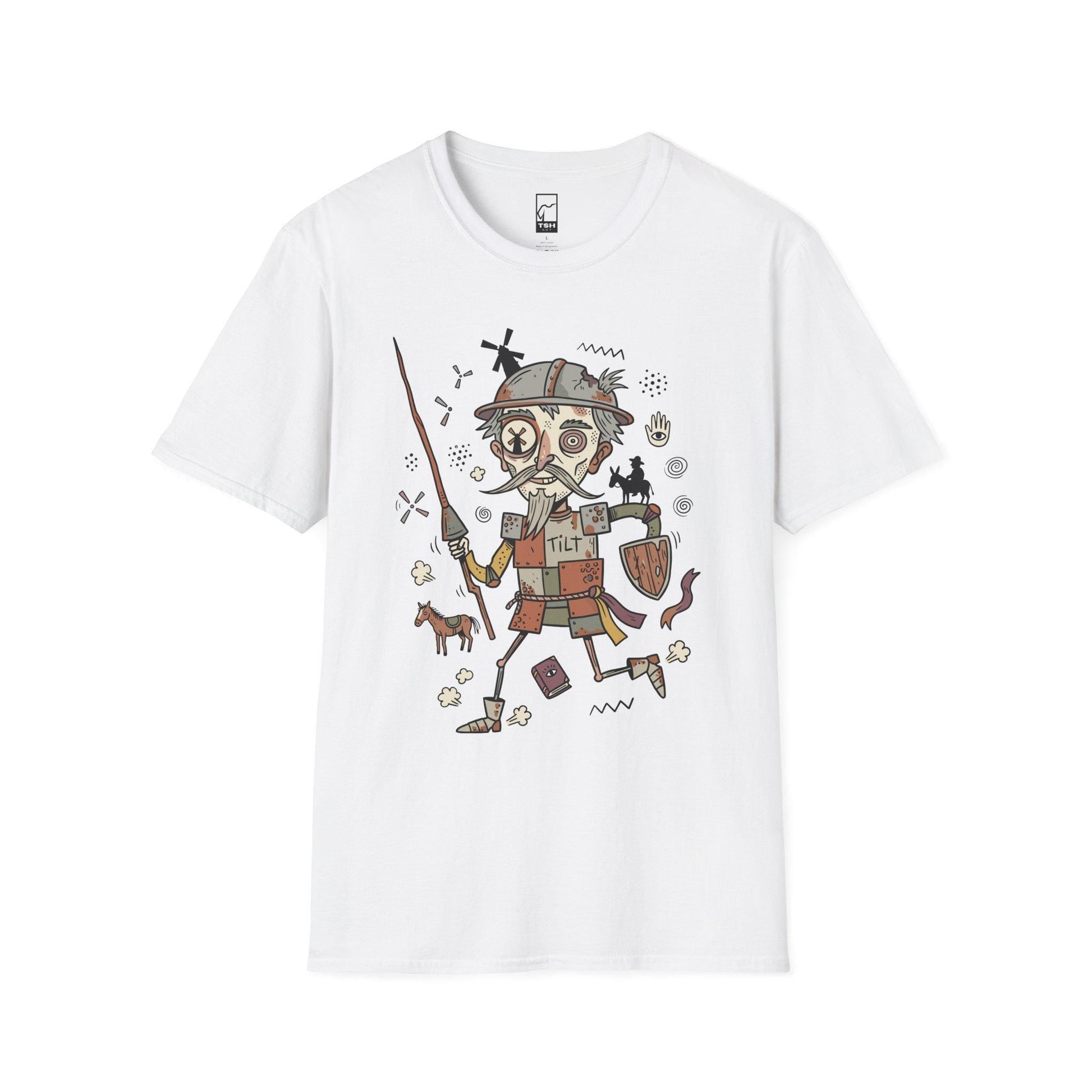 Don Quixote Shirt | Spanish Knight Tee | Funny Literary T Shirt | Windmill Graphic Tee | Spain Culture Shirt | Book Lover Gift