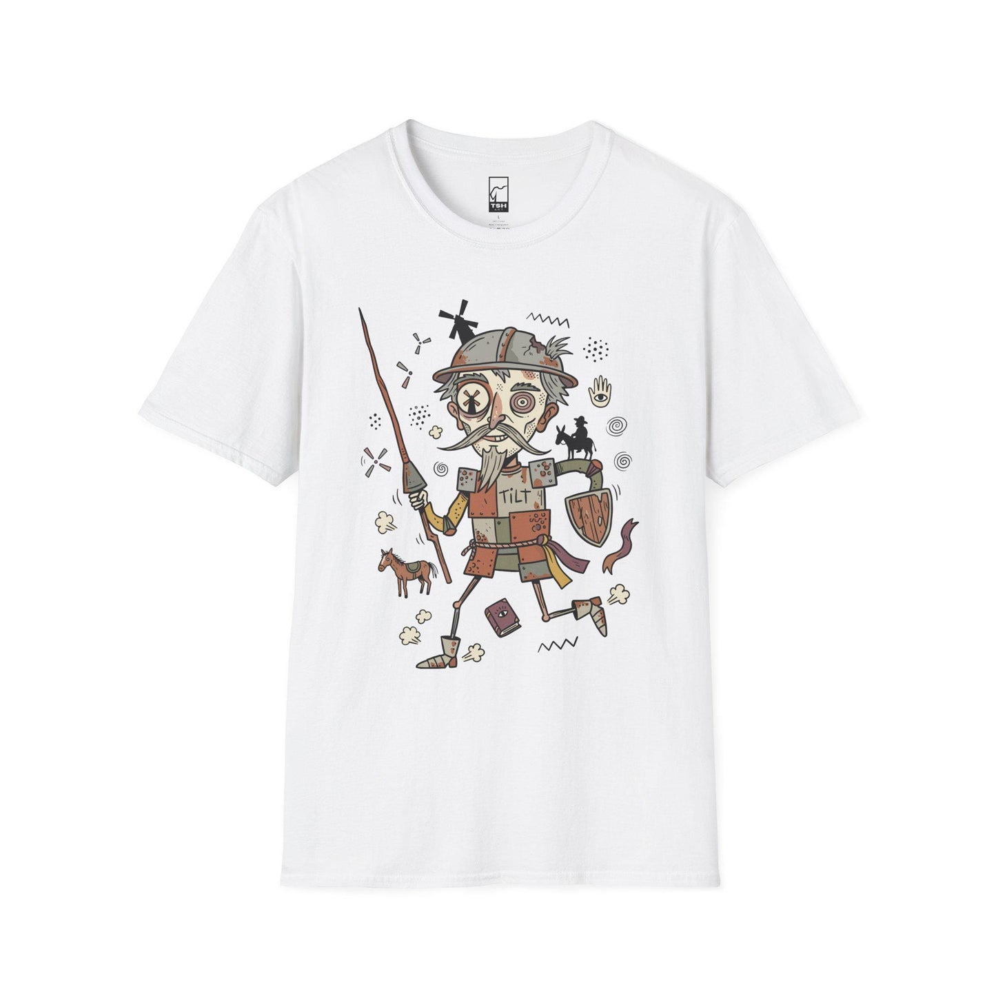 Don Quixote Shirt | Spanish Knight Tee | Funny Literary T Shirt | Windmill Graphic Tee | Spain Culture Shirt | Book Lover Gift